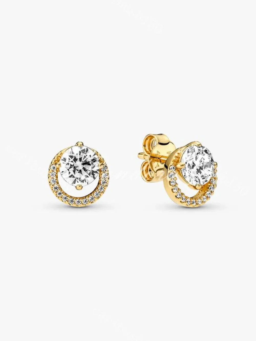 Pandora Sparkling Round Halo Stud Earrings